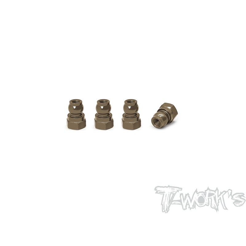 TE-128-A7075-T6 Hard Coated Alum. Shock Bushings 10mm ( Team Associated RC10 T6.4/RC10 B6.3/ 6.2 ) 4pcs.