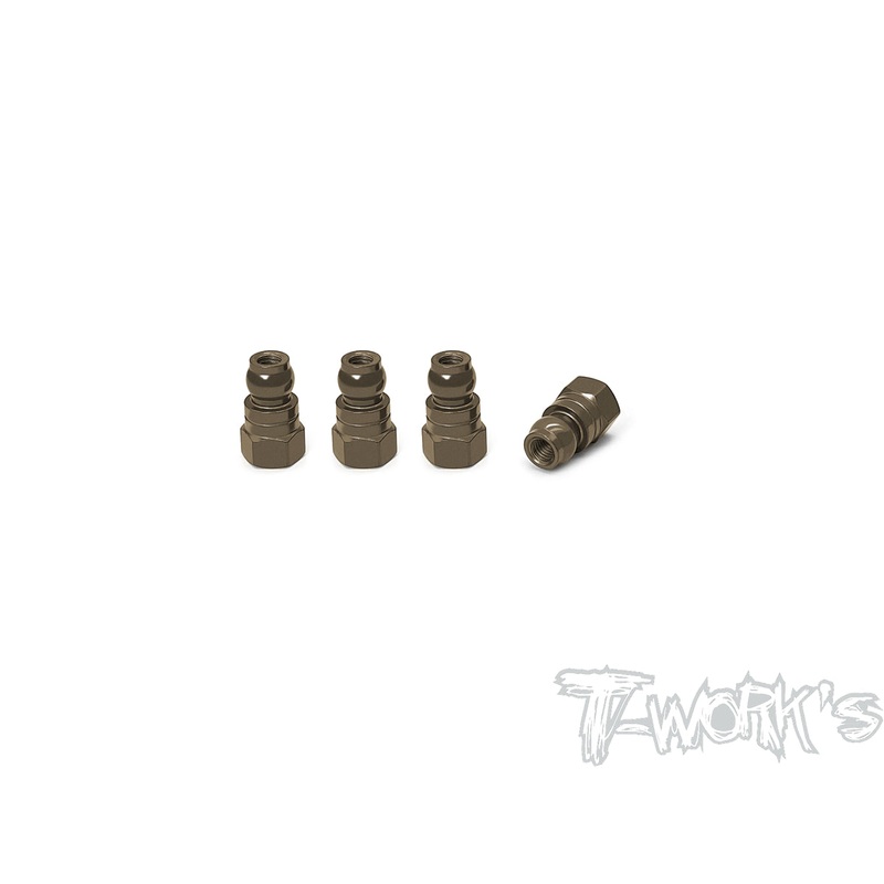 TE-128-C 7075-T6 Hard Coated Alum. Shock Bushings 12.7mm( Team Associated RC10 T6.4/RC10 B74.1 ) 4pcs.