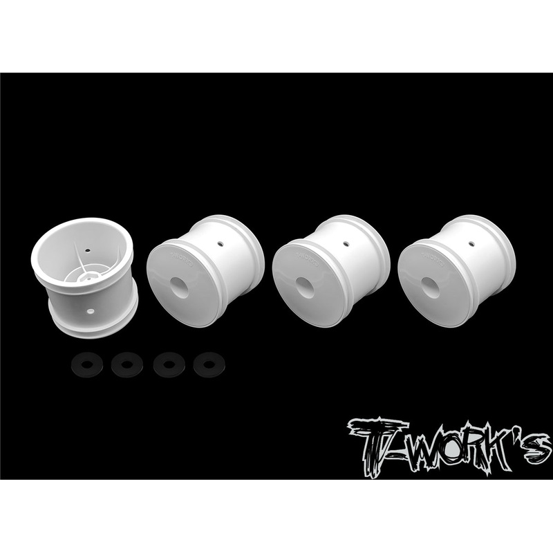 TE-238-B  12mm Truck Wheel White (  TLR 22T 4.0 )  4/8pcs.
