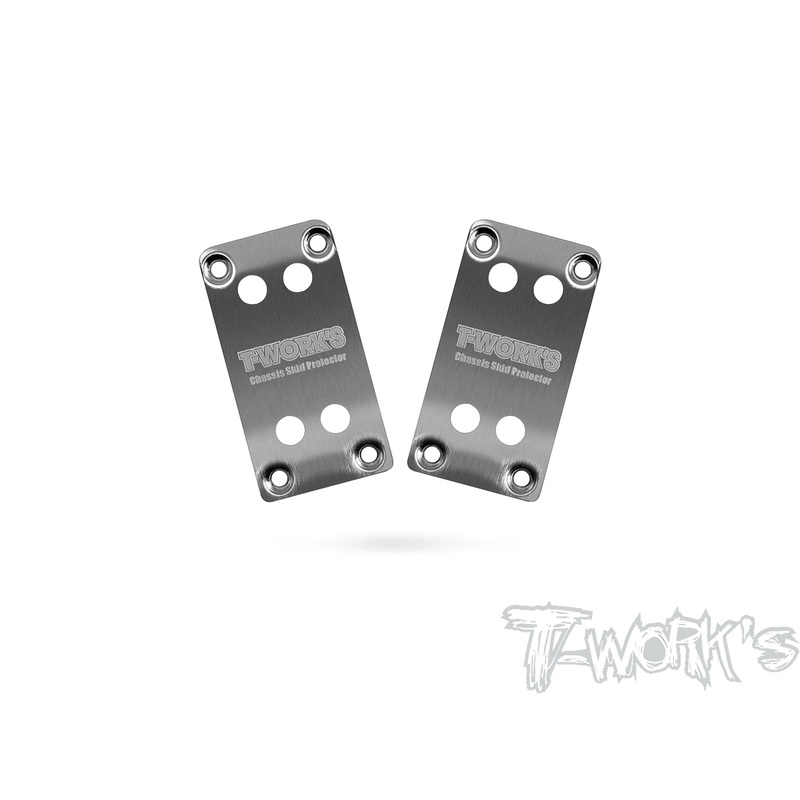 TO-220-B6.3Stainless Steel Rear Chassis Skid Protector ( Team Associated RC10 B6.4/B6.3/B6.2) 2pcs.