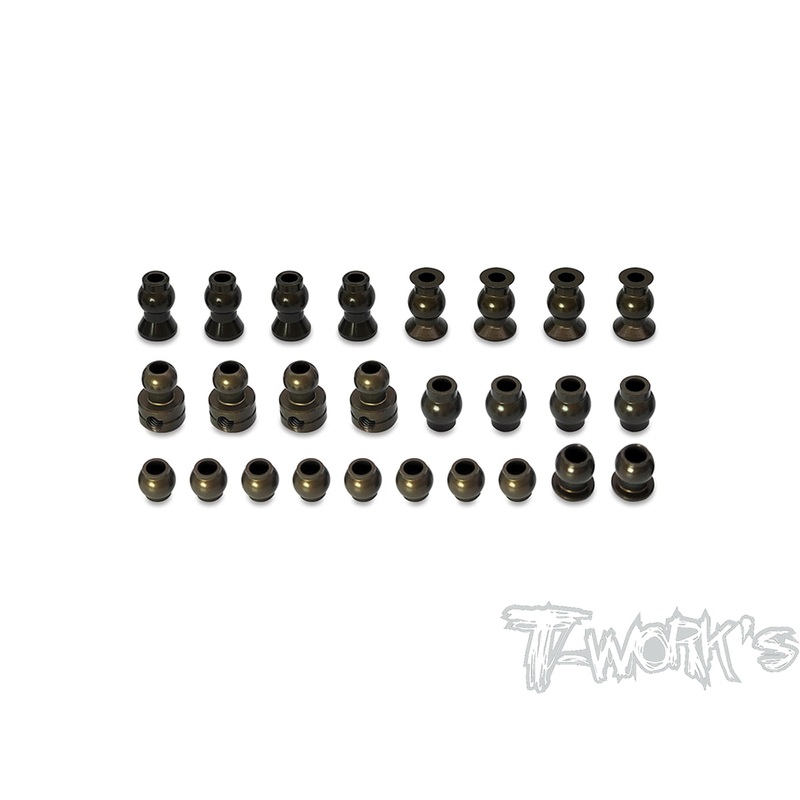 TO-315  7075-T6 Hard Coated Alum. Ball Set ( For Hong Nor X3 GTX E /  X3 GTS'23 )26 pcs.