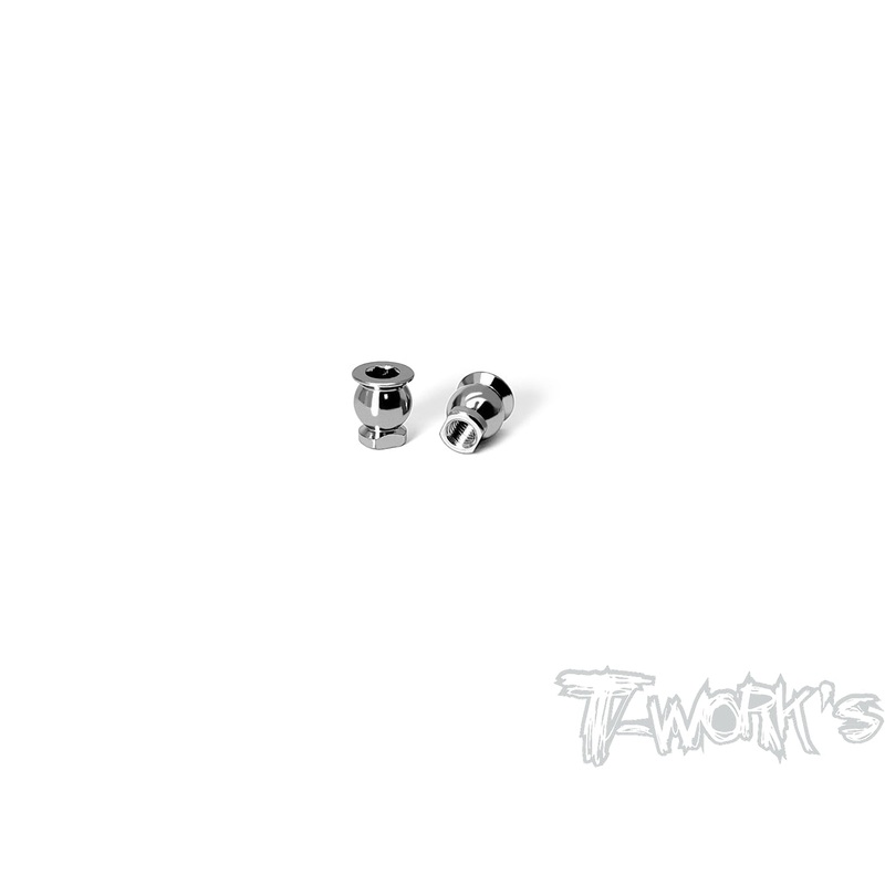 TP-X4-C64 Titanium 6mm Lower Arm Ball With Hex ( For Xray X4 / X4'23 / X4F'24/X4F'25 ) 2pcs.
