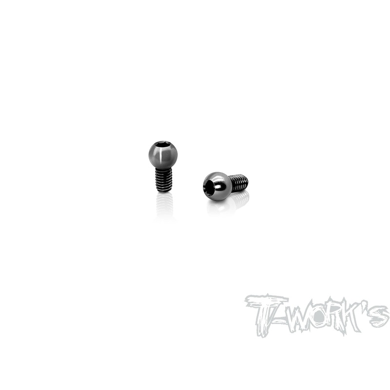TP-X4-F64 Titanium 4.9 x 4mm Antiroll Ball Stud  ( For Xray X4 / X4'23 / X4F'24 ) 2pcs.