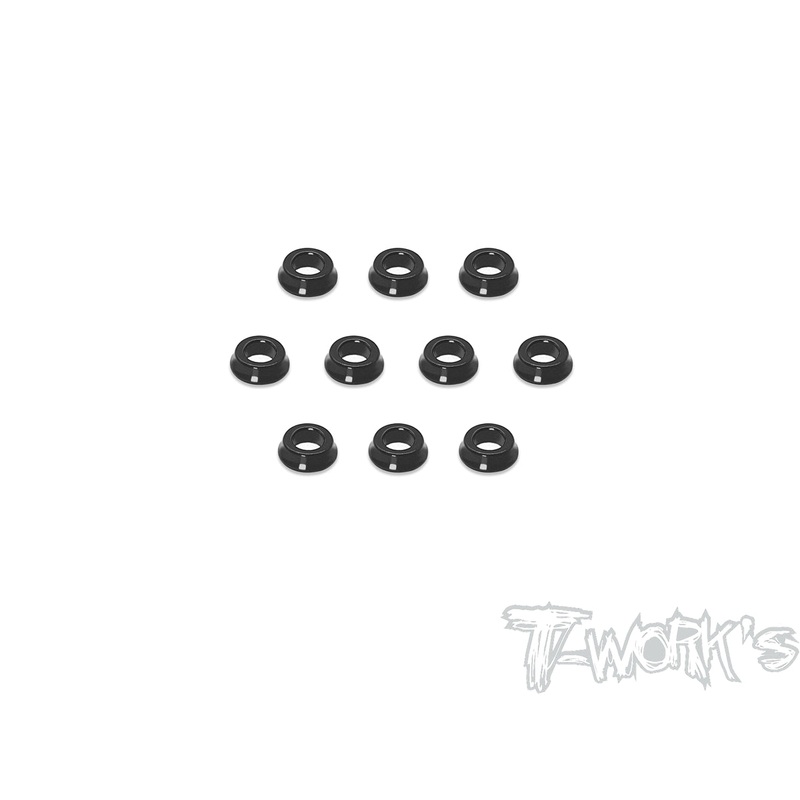 TA-149-BK Aluminum 3mm Bore Conical Washer ( Black ) 10pcs.