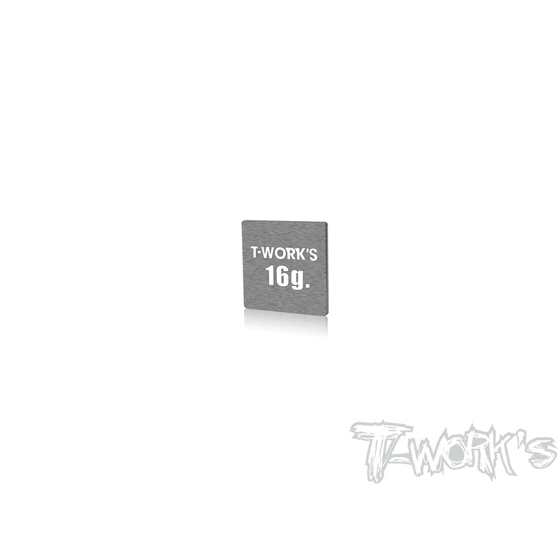 TE-207-H Adhesive Type 16g Tungsten Balance Weight    24.5x24.5x1.4mm
