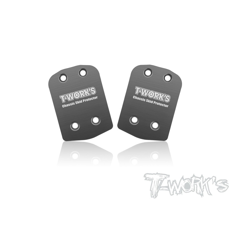 TO-220-8IGHTX 2.0 Stainless Steel Rear Chassis Skid Protector (TLR 8IGHT X/E 2.0 & 8IGHT XT/XTE  ) 2pcs.