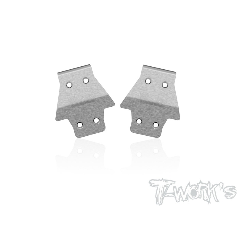 TO-235-TLR   Stainless Steel Front Chassis Skid Protector ( TLR 8IGHTX 2.0/8ight / 8ight X/8IGHTX 2.0) 2pcs.