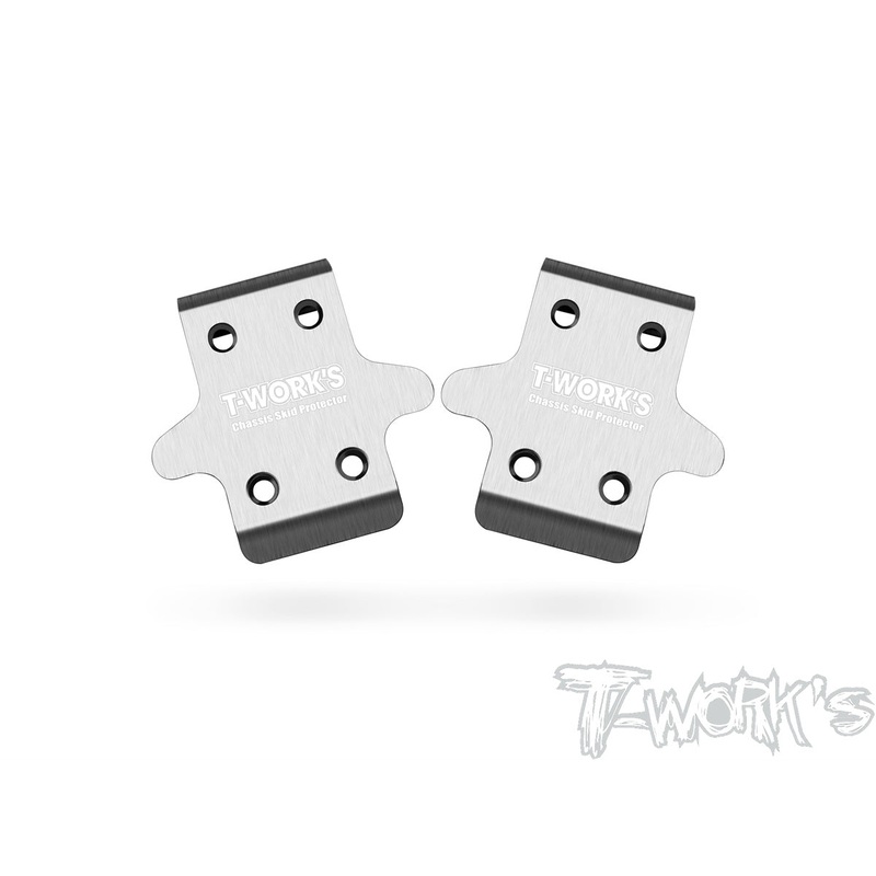 TO-235-X Stainless Steel Front Chassis Skid Protector ( Xray XB8'22/21/20/19/18/17 / XB9 ) 2pcs.