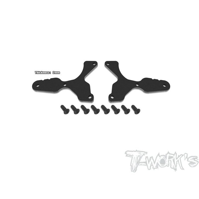 TO-312-B4      2mm FRP Front /Rear A-Arm & Front Upper A-arm Stiffeners ( For Team Associated RC8 B4 )