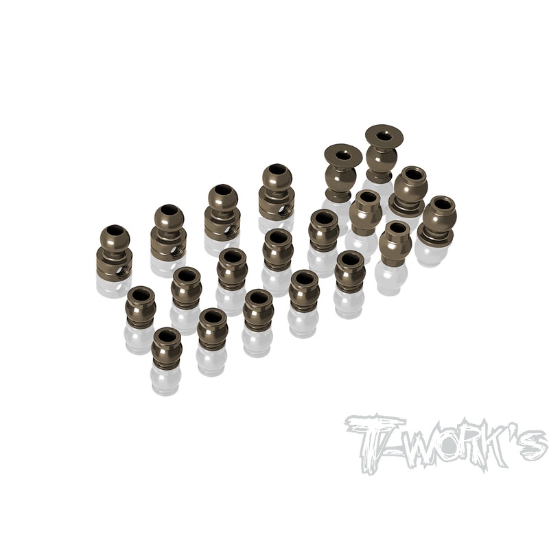 TO-3207075-T6 Hard Coated Alum. Ball Set ( For Xray XB8 2022 ) 20pcs.