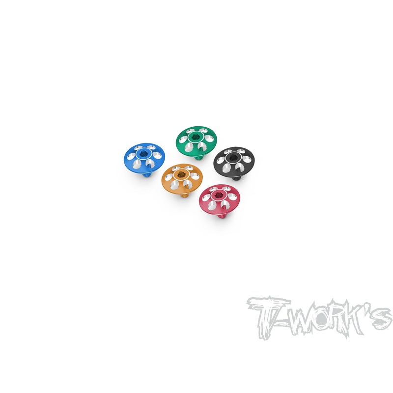 TO-321     1/10 Light Weight Aluminium Wing Washer Screw 2 pcs.  (5 colors)