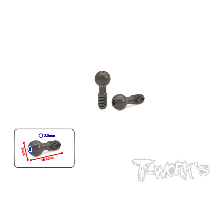 TO-322-INF   Hard Coated 7075-T6 Short / Long  Pivot Ball  2pcs.( Infinity )