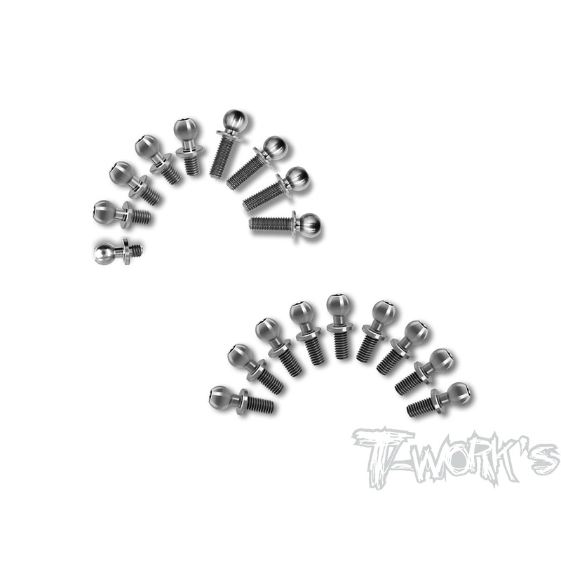 TP-14664 Titanium Ball End Set  (For Yokomo BD11 / BD12/BD FWD ) 18pcs.