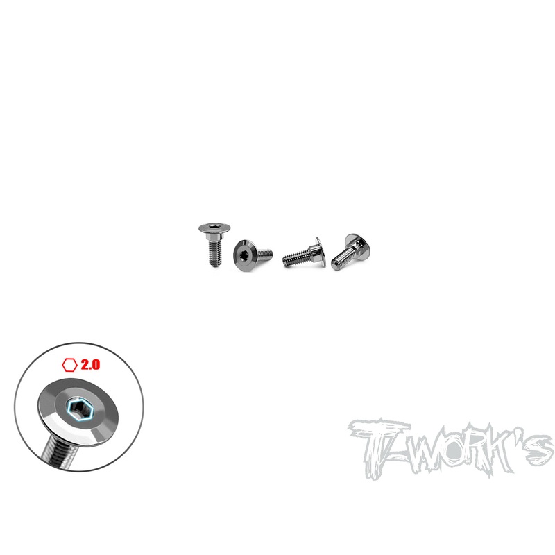 TP-147    64 Titanium Servo Screw ( 3x3/5/7/12mm ) 4pcs.