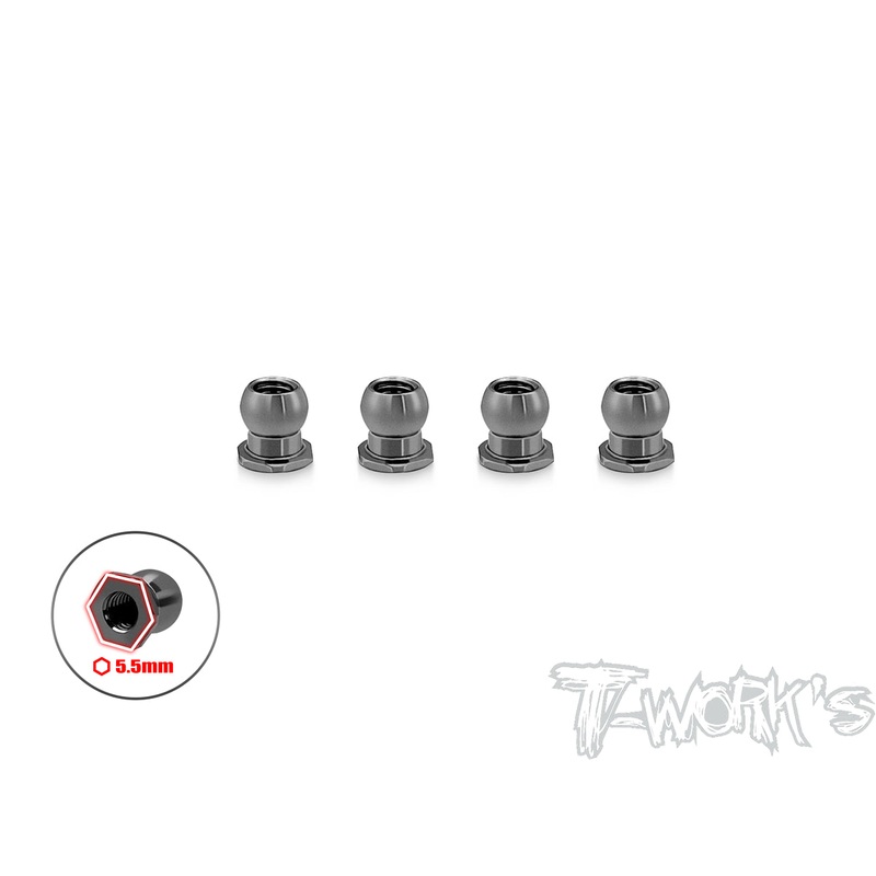 TP-15264 Titanium 5mm Lower Arm Ball ( For Yokomo BD11 ) 4pcs.