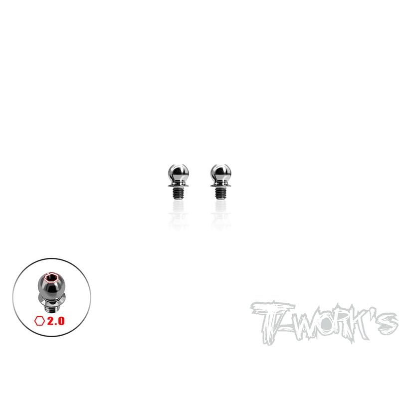 TP-T4-   64 Titanium 4.9x3/4/5/6/8/10mm  Ball End  ( For Xray X4/T4 ) 2pcs.