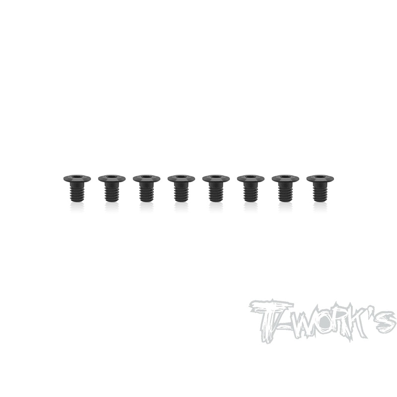 ASS-4LPBK   7075-T6 Hex. Socket Head Low Profile Half Thread Screws ( Black ) 8pcs.