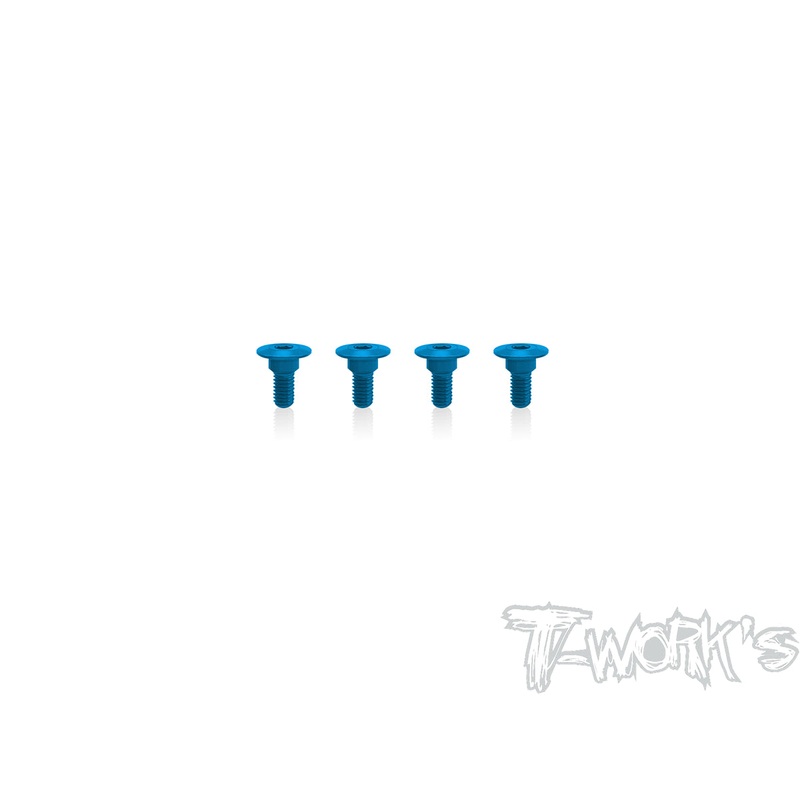 ASS-Servo-A  7075-T6 Alum. Servo Screw 3x5mm   ( 4 colors  )  4pcs.