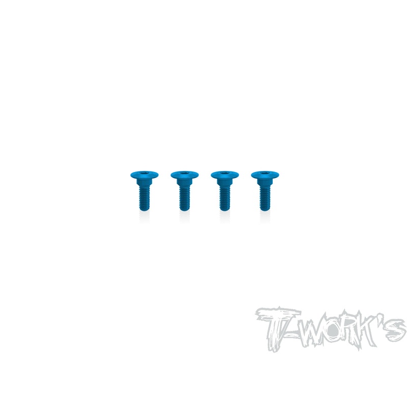ASS-Servo-B    7075-T6 Alum. Servo Screw 3x7mm   ( 4 colors )  4pcs.