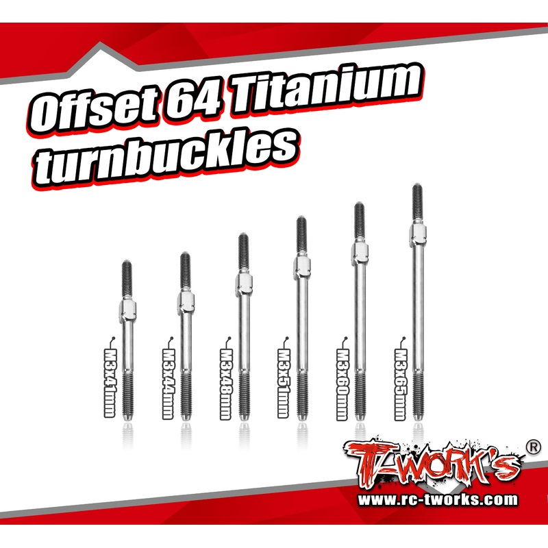 TBOS-3     Offset  64 Titanium Turnbuckles