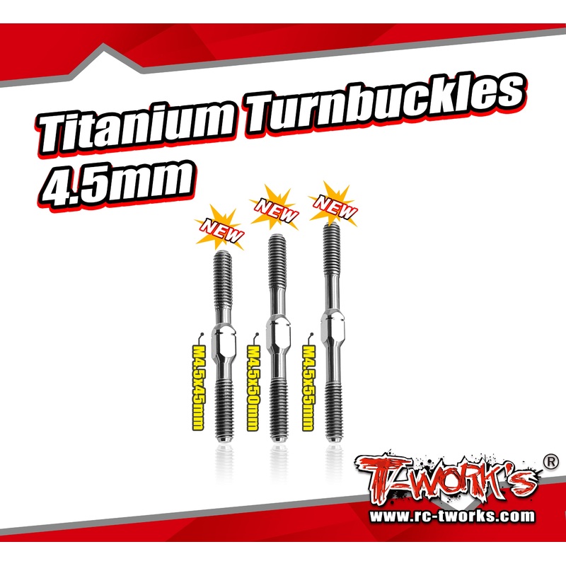 TBS-45     Titanium Turnbuckles 4.5mm (6AL/4V grade titanium)