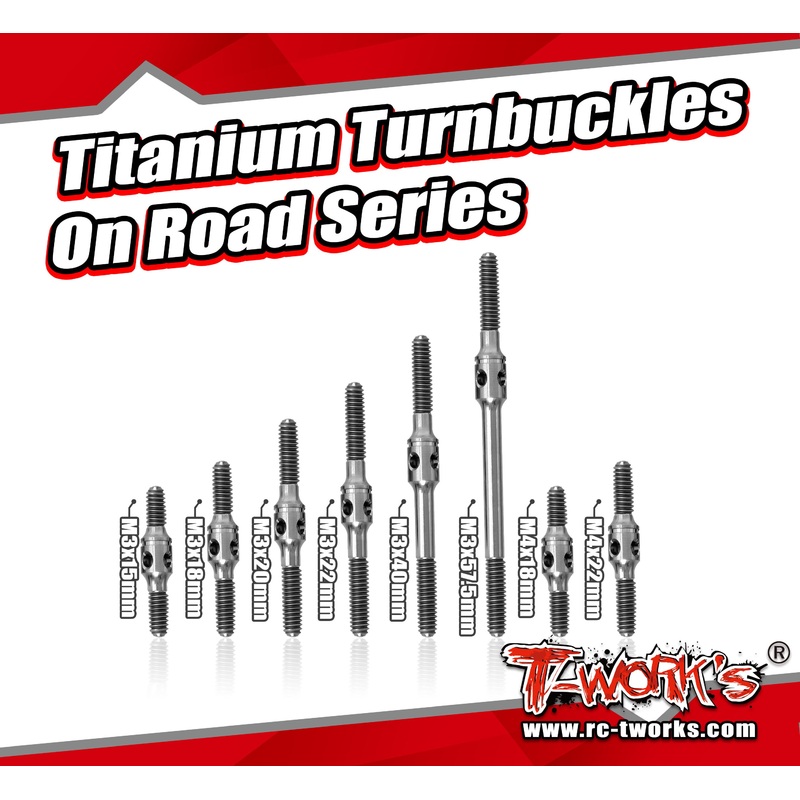 TBSO-3   Titanium Turnbuckles On Road  3mm Series  (6AL/4V grade titanium)