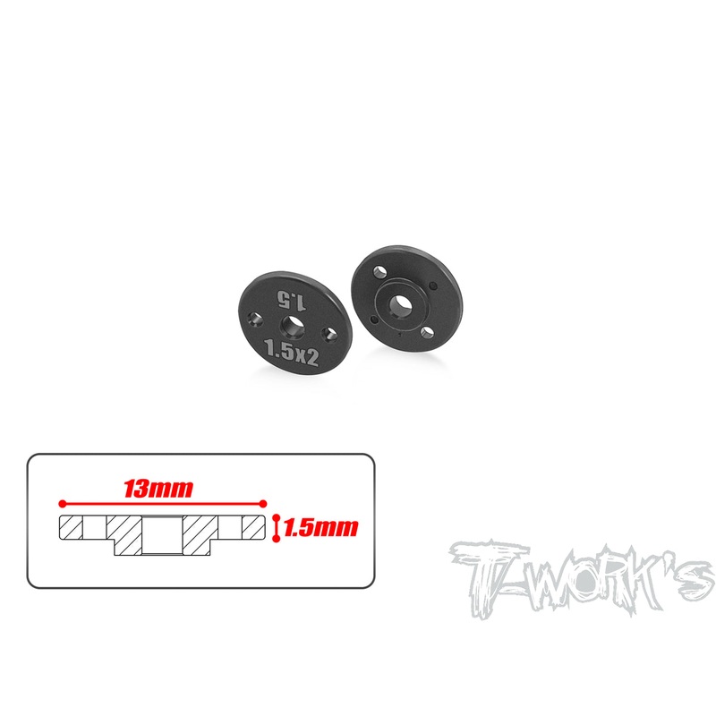TE-242-A    Machined 13mm Shock Piston 1.5mm   ( For Team Associated ) 2pcs.
