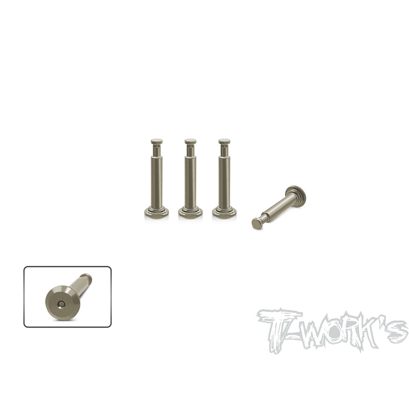 TO-198-RC8B4   7075-T6 Hard Coated Lower Shock Pin ( For For Team Associated RC8 B4/B4E) 4pcs.