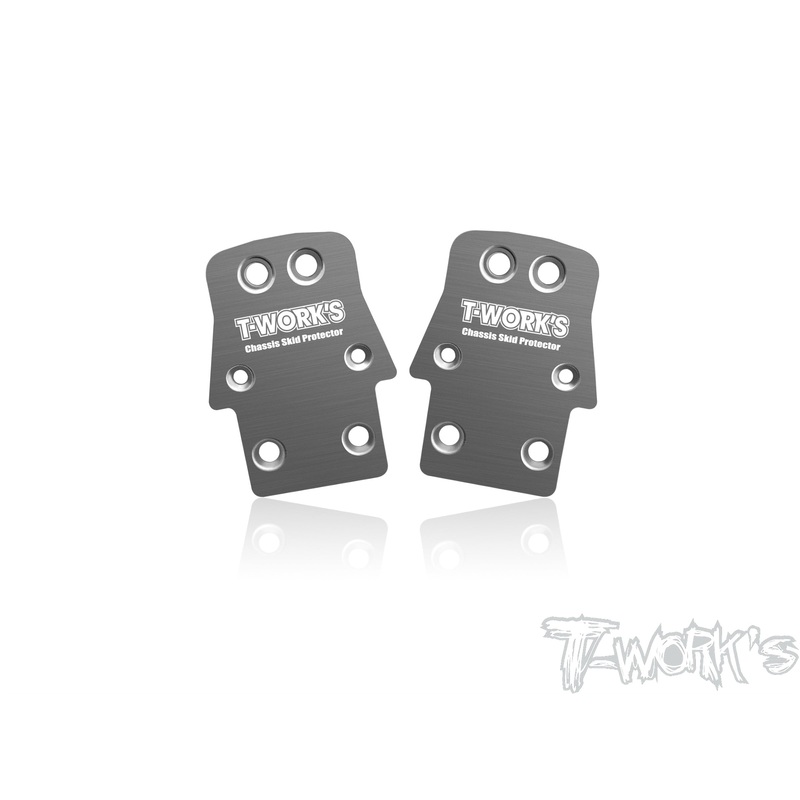 TO-220-T2.1 Stainless Steel Rear Chassis Skid Protector ( TEKNO NB48 2.1/ 2.2 ) 2pcs.