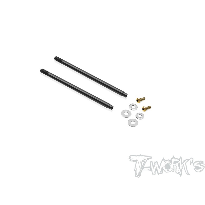 TO-261-8IGHT X  DLC coated Rear Shock Shaft 66.3mm (  For TLR 8IGHT X2.0 ) 2pcs.