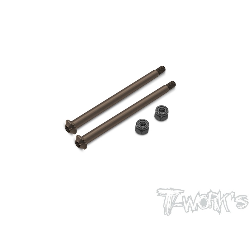 TO-323-RC8-R   Steel Captured Design Rear Hinge pin 3.5 x 49.2mm  ( For Team Associated RC8  )
