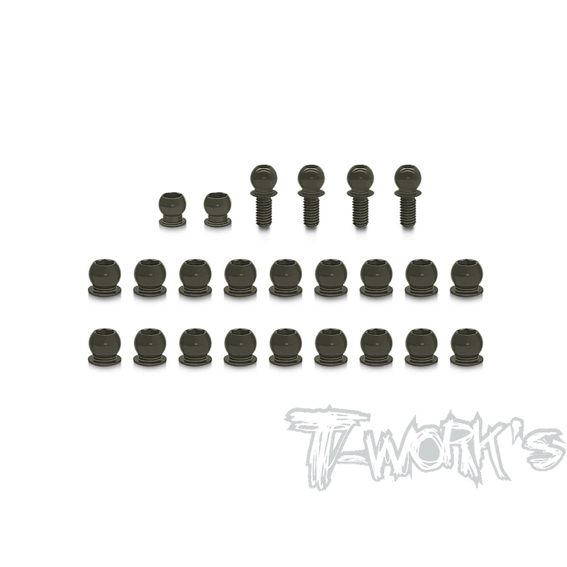 TO-327 7075-T6 Hard Coated Alum. Ball Set ( For Xray NT1 2023 ) 24pcs.