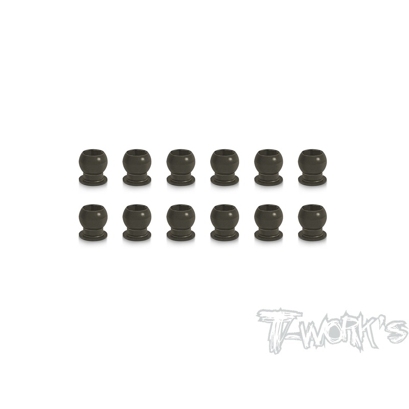 TO-3317075-T6 Hard Coated Alum. 4.9mm Pivot Ball With 3mm Hex ( For Xray X4'23/X1'25 )