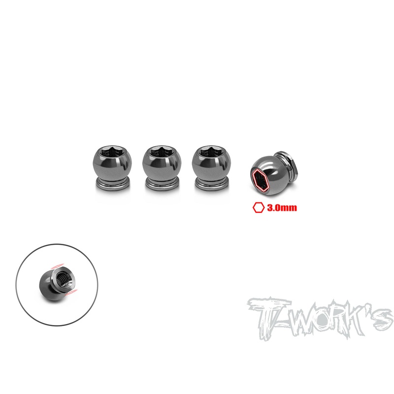 TP-156 64 Titanium 5.9mm Lower Arm Ball ( For Serpent X20'23 ) 4pcs.