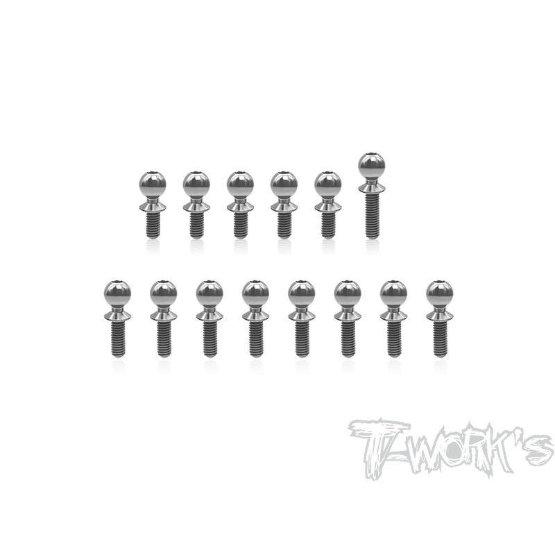 TP-16164 Titanium Ball End set  ( For Team Associated RC10 B74.2 / RC10 B74.2D ) 14pcs.