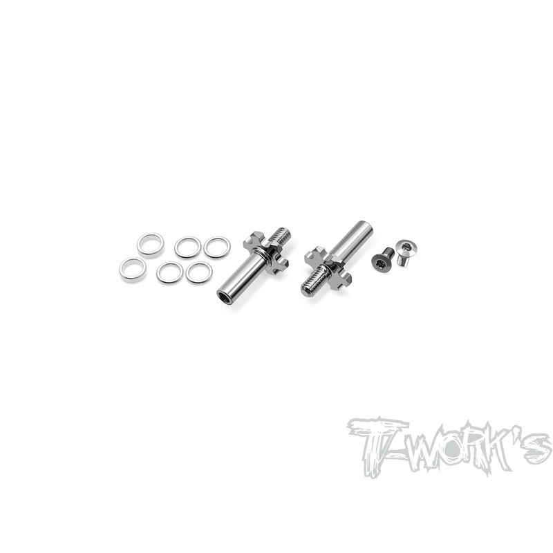 TP-169-B6-2  64 Titanium Light Weight Front Axle -2mm ( For Team Associated RC10 B6.4/6.3/6.2/6.1/6/7 )
