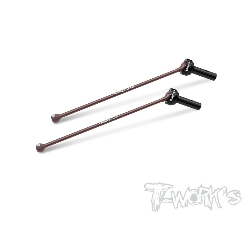 C-RC8T4   Steel F & R CVD Set 131mm ( For Team Associated RC8 T4/T4E )  2pcs.