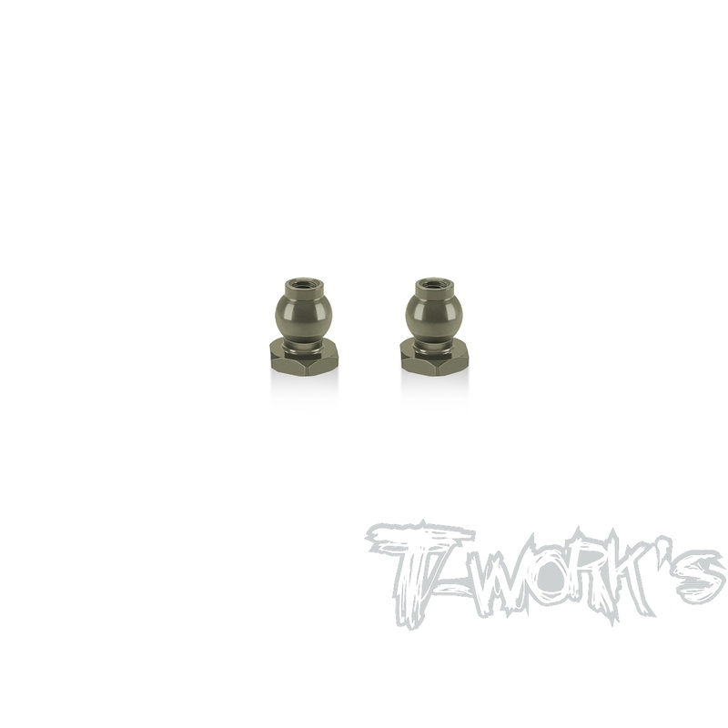 HCB-007B 7075-T6 Hard Coated Alum.6.8mm Flanged Ball ( For TLR 8IGHT-X/XE 2.0 ) 2pcs.