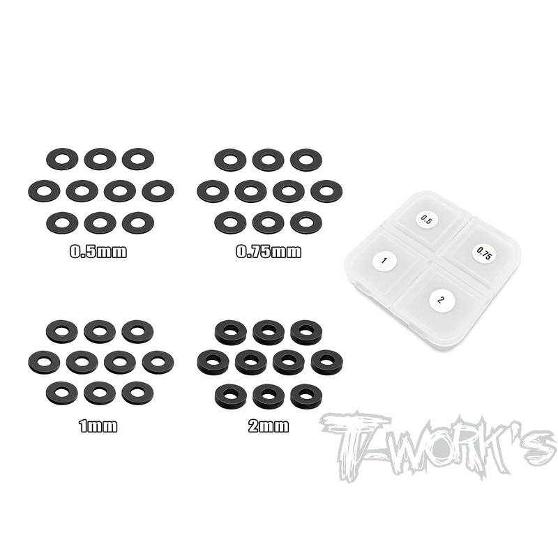 TA-154-BK Aluminum Shim 3.5 x 8.5mm Set ( Black ) Each 10pcs.