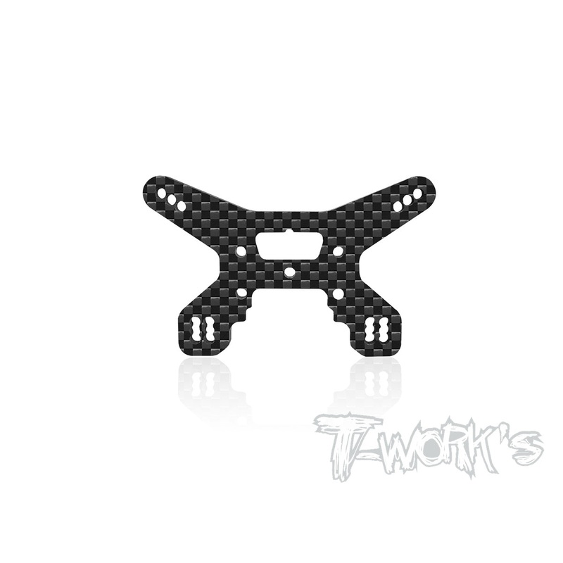 TE-183-B74.2-V2  Graphite Rear Shock Tower +1.5mm Camber Hole ( For Team Associated RC10 B74.2/B74.1 )