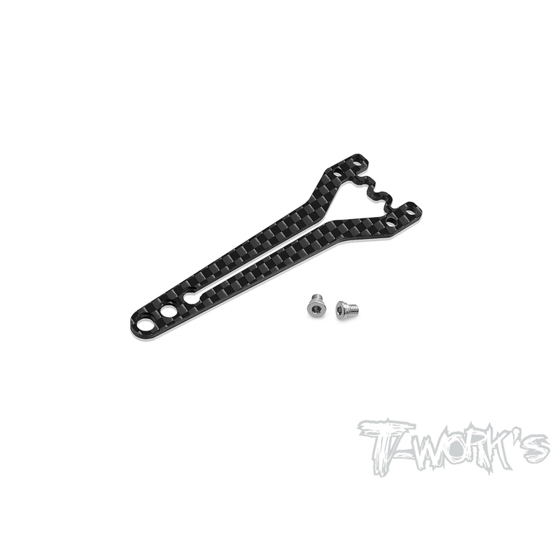 TE-X20'23-B Graphite Split Type Front Upper Deck Ver.2 With Titanium Upper Deck Screw ( For Serpent X20'23 )