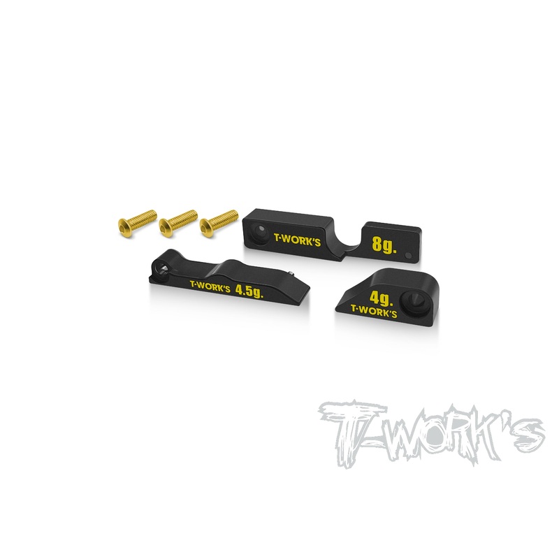 TE-X4-JBrass Motor Mount Weights Set 4 + 4.5 + 8g ( For Xray X4/X4'23/X4'24 )