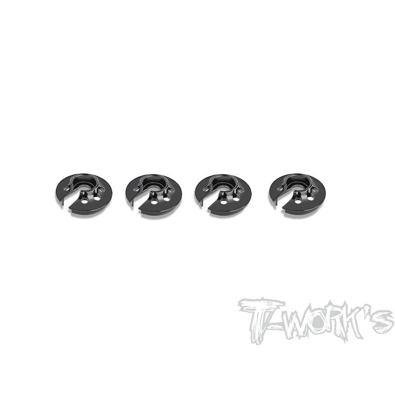TE-X4-L  Alum. Shock Spring Retainer ( For Xray X4'23 ) 4pcs.