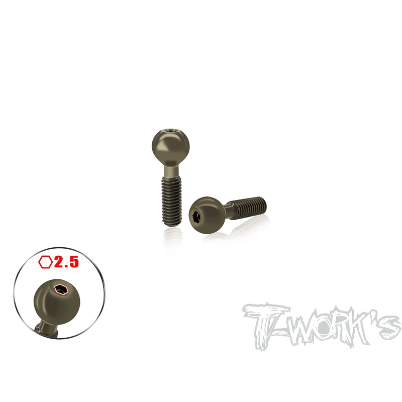 TO-322-K  Hard Coated 7075-T6 Pivot Ball  2pcs. ( Kyosho FW06 /V-one )  8.9 x 24mm