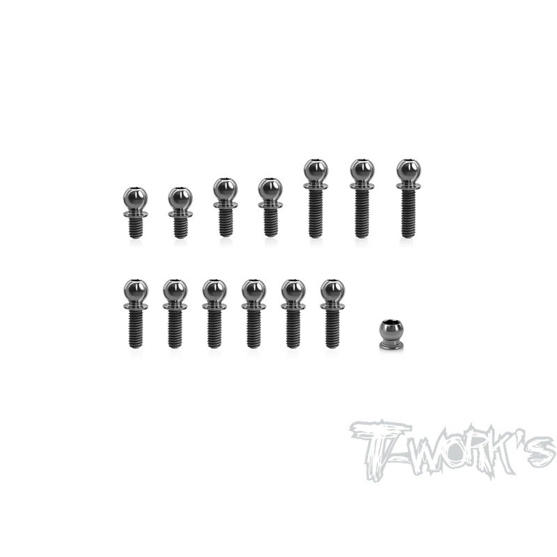 TP-17164 Titanium Ball End set ( For Xray XB2C'23 )14pcs.