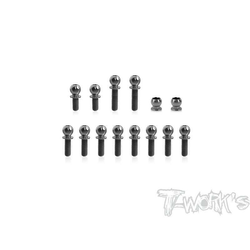 TP-17264 Titanium Ball End set ( For Xray XB2D'23 )14pcs.
