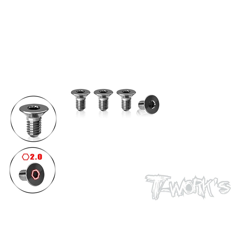 TP-800R-A    64 Titanium Centering Screw 3 x 6mm ( For Awesomatix A800R/A800RR ) 4pcs.