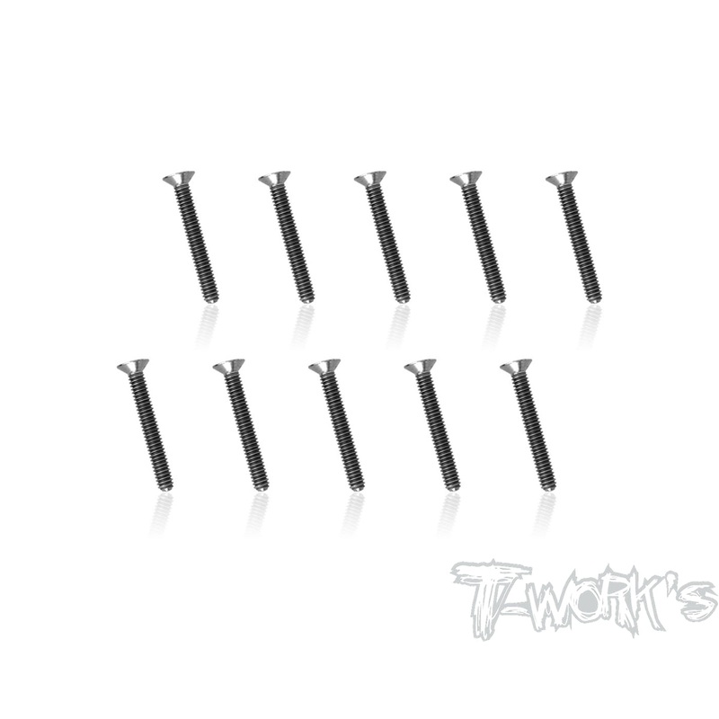 TSS-324C    3mm x 24mm 64 Titanium Hex. Countersink Screw  10pcs.