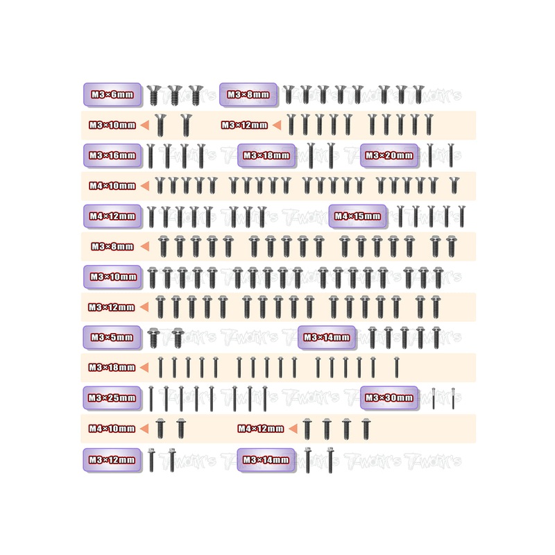 TSSU-GTXE'23 64 Titanium Screw set ( UFO Head ) 160pcs.( For Xray GTXE 2023  )
