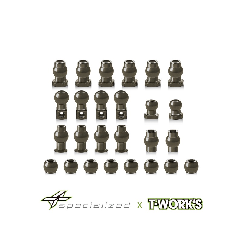 DR-TO-MX8-C DR 7075-T6 Hard Coated Alum. Ball Set For Mayako MX8 )26pcs.
